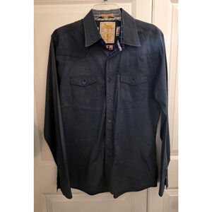 Sovereign Code Long Sleeve Gray Button Up Shirt Men's Size Large Western